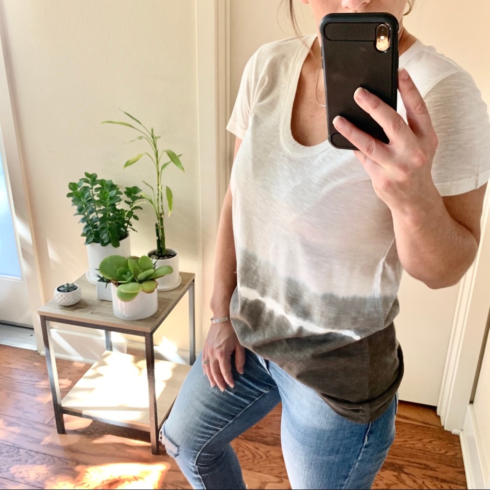 | ombré dreams tee - olive/gray |